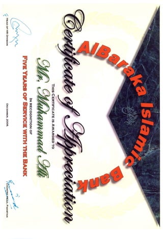Certificate of Appreciation AIB0001