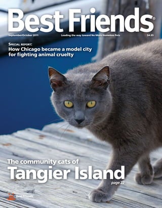 September/October 2011 Leading the way toward No More Homeless Pets $4.95
Ofﬁcial magazine of
SPECIAL REPORT:
How Chicago became a model city
for ﬁghting animal cruelty
The community cats of
Tangier Islandpage 22
 