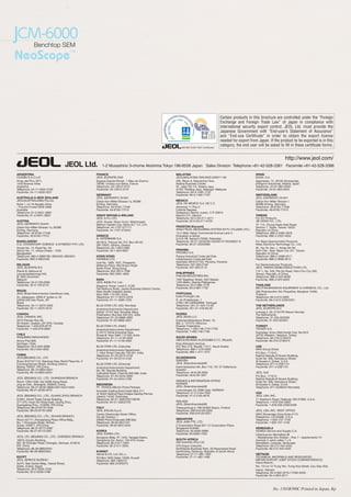 No. 1301B390C Printed in Japan, Kp
Benchtop SEM
 