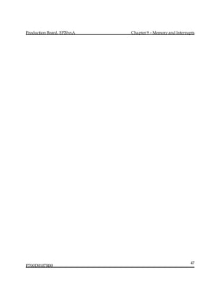 Production Board, EP20xxA Chapter 9 – Memory and Interrupts
P700D0107R00
47
 