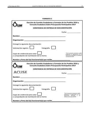 22 de Junio de 2016 GACETA OFICIAL DE LA CIUDAD DE MÉXICO 57
 