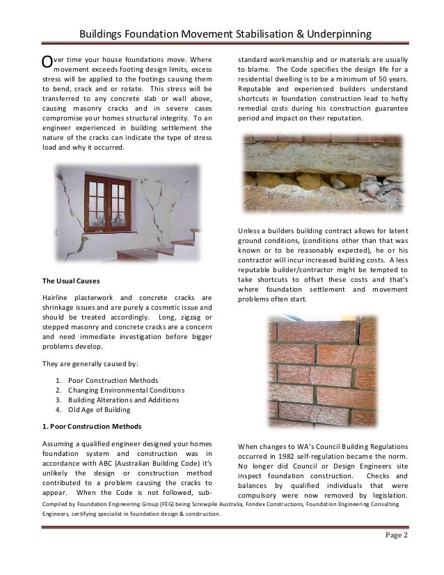 FEG 2016 Homeowners Guide Booklet Buildings Foundation Movement Sta???