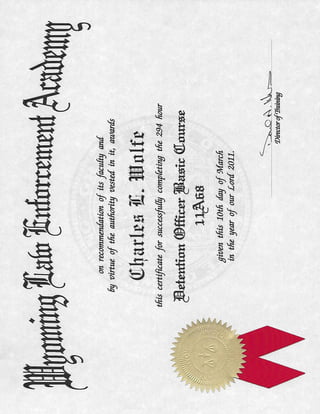 WyomingLawEnforcementAcademy-DOBC Graduate 10Mar2011
