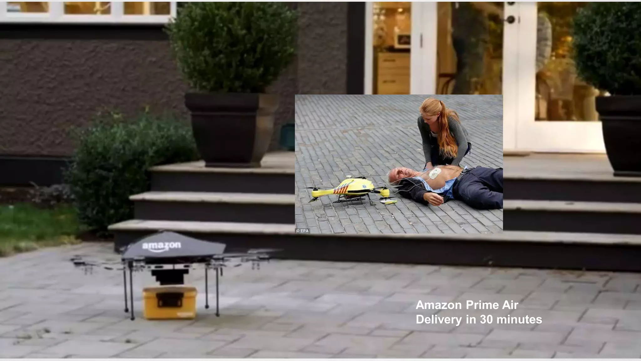 Amazon Prime Air
Delivery in 30 minutes
 