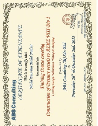 personal certificate