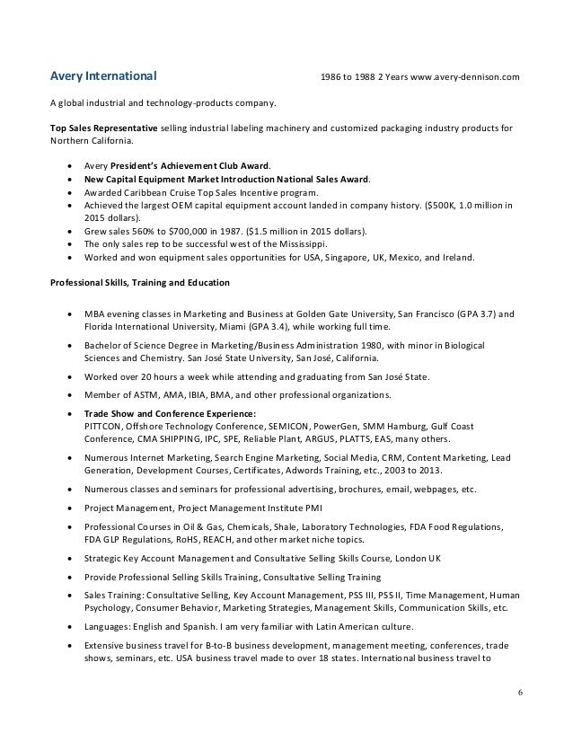 industrial sales resume