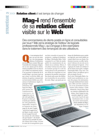 Communiqué
Nous savons joindre
vos “futurs” clients
par François SCHAPIRA, Directeur Général d’ACTEL
djZcXdgZZcaZh^ck^iVci|
hZgZcYgZYVchaÉjcYZkdh
ed^ciYZkZciZ#
CdjhkdjhXdbbjc^fjdch
X]VfjZ_djgXZiiZWVhZYÉ^c
[dgbVi^dchZcg^X]^ZZcYdc
c‚ZhÆeg^k‚ZhÇ#
AZhY‚X^h^dchhdcigVgZbZci
^bb‚Y^ViZh#a[Vjihjgidji
cZeVhXVhhZgaZXnXaZYZ
Y‚X^h^dc!XZhZgV^iXdcigZ
egdYjXi^[#a[VjieVgXdcigZ
aÉVXXdbeVcZg!aZj^YZg!
aÉdg^ZciZg#8]Zo68I:Acdjh
gZXdciVXidchX]VfjZeZg
hdccZVjbdbZciXdckZcj
adghYZaÉZcigZi^Zceg‚X‚
YZci!edjg[V^gZVkVcXZgaZ
egdXZhhjhYZY‚X^h^dc#
AVÆXdbbjc^XVi^dc
dgVaZÇhÉ^chXg^i
YVchjcZhigVi‚^Z(+%•
AVÆXdbbjc^XVi^dcdgVaZÇ
egVi^fj‚ZYZXZiiZ[VdcZhi
Zmig„bZbZciZ[[^XVXZ#BVa
g‚aVY^hiVcXZ!ZaaZXg‚Zjc
gZaVi^dccZaYZÆegdm^b^i‚Ç!
[V^iYZgZheZXibjijZaZiYZ
Xdc[^VcXZ#8Zfj^kdjhedh^
i^dccZYZ[Vdc[dgiZZi
YjgVWaZ#
AVÆXdbbjc^XVi^dcdgVaZÇ
ZhiaÉjcYZhbZY^VYÉjcZ
higVi‚^Z(+%•#JcZ‚ijYZ
g‚XZciZYZICHHd[gZh^cY^
fjZfjÉZaaZZhiigƒhhdjh
ji^a^h‚Z#6XZi^igZZaaZZhi
igƒh^ci‚gZhhVciZ!XVgZaaZ
VbƒcZ|_d^cYgZaZh[jijgh
;
c  e ‚ g ^ d Y Z  Y Z
Xg^hZ!aVYZbVcYZ
YZW^ZchZiYZ
hZgk^XZhcZhÉVg
g„iZeVh#:aaZ
Xdci^cjZ!Y^[[‚gZbbZci!
bV^hZaaZXdci^cjZ#:aaZZhi
XZgiZhbd^chkdajb^cZjhZ!
bd^chhedciVc‚ZbV^hZaaZ
gZhiZW^Zcg‚ZaaZ#
;Vji^aaVY‚aV^hhZg4;Vji^a
aVaV^hhZgVjmVjigZh4:hi
XZaZWdcbdbZciedjghZ
iV^gZdjW^ZcVjXdcigV^gZ
ZhiXZaZWdcbdbZciedjg
Xdbbjc^fjZg!bV^hXdb
bjc^fjZgVjigZbZci4
AZhVX]ZiZjghediZci^Zah
Zm^hiZci/^ahhdciVj_djgYÉ]j^
Y^hedc^WaZhedjggZXZkd^g
YZhbZhhVZhVYVei‚hVj
XdciZmiZVXijZa#9ZhbZhhV
ZhYdciaÉ^beVXihZgVeajh
YjgVWaZeVgXZfjZbd^ch
Wgdj^aa‚eVgYZhY^oV^cZh
YÉVjigZhhdaa^X^iVi^dch#
8]Zo68I:A!cdjhcdjh
hdbbZhhe‚X^Va^h‚hZc
ÆXdbbjc^XVi^dcdgVaZÇ#
CdigZb‚i^ZgZicdigZhVkd^g
[V^gZXdch^hiZci|‚iVWa^gjc
Y^VadjZVkZXkdh[jijgh
Xa^Zcih#CdjhaZh^ciZggd
ZdchhjgaZjghWZhd^ch!
aZjghViiZciZhZiaZjghegd
_Zih#CdjhaZh‚Xdjidch#
CdjhgZXjZ^aadchaZjghVk^h
fjZcdjhXdch^cdchYVch
jcZWVhZ8GB#
CdjhaZjghegdedhdchkdh
hdaji^dchY^gZXiZbZcidjZc
dgVc^hVcijcgZcYZokdjh
Xa^Zcih!Y^gZXiZbZciZiYZ
[VdcXdck^k^VaZ#
68I:AegVi^fjZ!YZej^heajh
YZ%Vch!jcZÆXdbbjc^
XVi^dcdgVaZÇXdjea‚Zdj
cdc|jcZXdbbjc^XVi^dc
‚Xg^iZfjZcdjhkdjadch
egd[Zhh^dccZaaZYVchidjh
aZhhZchYjiZgbZ/YVch
aÉ‚aVWdgVi^dcYZhZcigZi^Zch!
aVb^hZZceaVXZYjbdYjh
deZgVcY^he‚X^[^fjZ|X]V
fjZegd_Zi!aVg‚Va^hVi^dc
YÉjcY^hedh^i^[iZX]c^fjZZi
]jbV^cVYVei‚ZiW^Zch’g
YVchjcZXdcYj^iZYZh
ZcigZi^Zch!g^djgZjhZZi
Xdciga‚Z!hjgidjiZaVYjg‚Z
YZaVb^hh^dc#
AZhXVbeVcZhYZÆXdb
bjc^XVi^dcdgVaZÇkjZheVg
68I:AhdciYZkgV^Zhde‚gV
i^dchYZXdbbjc^XVi^dc
Y^gZXiZd‘aZhbZhhVZh
igVchb^hdci‚i‚‚aVWdg‚h
edjgXdggZhedcYgZ|aV
cVijgZYZaVXVbeVcZZi
eZgbZiigZYÉViiZ^cYgZhZh
dW_ZXi^[h#
CdjhcdjheaVdchg‚hdaj
bZcihjgjcZY‚bVgX]Z
]VjiYZVbbZ![dgiZbZci
fjVa^iVi^kZk^hVcijcZXg‚V
i^dcYZkVaZjg!Zccdjh
VeejnVcihjgjcZhigVi‚^Z
Xd]‚gZciZZicdkVig^XZ#
H^kdigZY‚X^h^dc!cdiVb
bZciZcXZiiZe‚g^dYZYZ
Xg^hZ!ZhiYZW^Zc^ckZhi^g
kdhWjYZihYZXdbbjc^XV
i^dcZih^kdjhZhi^bZofjZ
aVÆXdbbjc^XVi^dcdgVaZÇZhi
jcZkd^ZYZXdbbjc^XVi^dc
fjZkdjhea‚W^hX^iZoedjg
_d^cYgZ!‚X]VcZg!XdccV^
igZ!^c[ajZcXZg!###ZiXdckV^c
XgZkdh[jijghXa^Zcih!Vadgh
cÉ]‚h^iZoeVh!cdjhhVjgdch
kdjhhVi^h[V^gZ!ViiZ^cYgZkdh
dW_ZXi^[hZikdjheZgbZiigZ
YÉVXfj‚g^gYZcdjkZVjm
Xa^Zcih^bb‚Y^ViZbZciZi|
bdnZciZgbZ#L
Libres propos
ACTEL
8, rue Henri Becquerel
92500 Rueil-Malmaison
Tél. 01 47 14 38 85
e-mail : contact@actel.fr
Site web : www.actel.fr
 