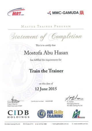 Certificate of TTT