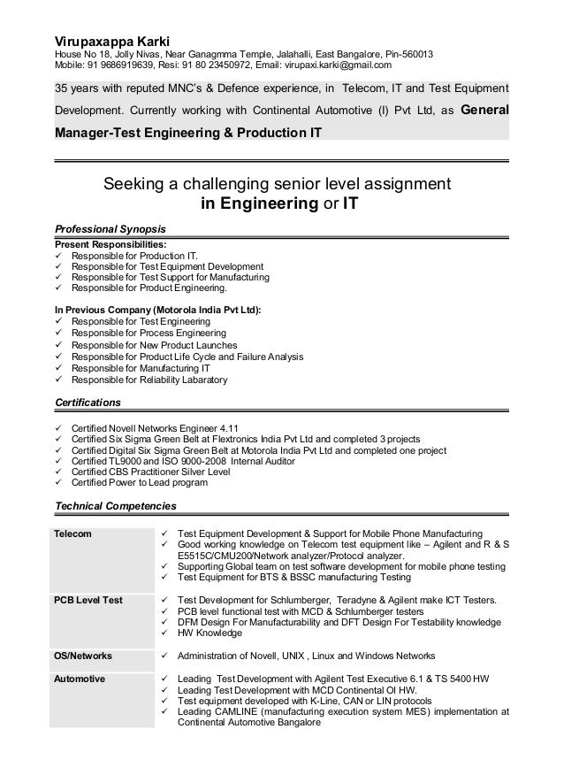 Continental resume