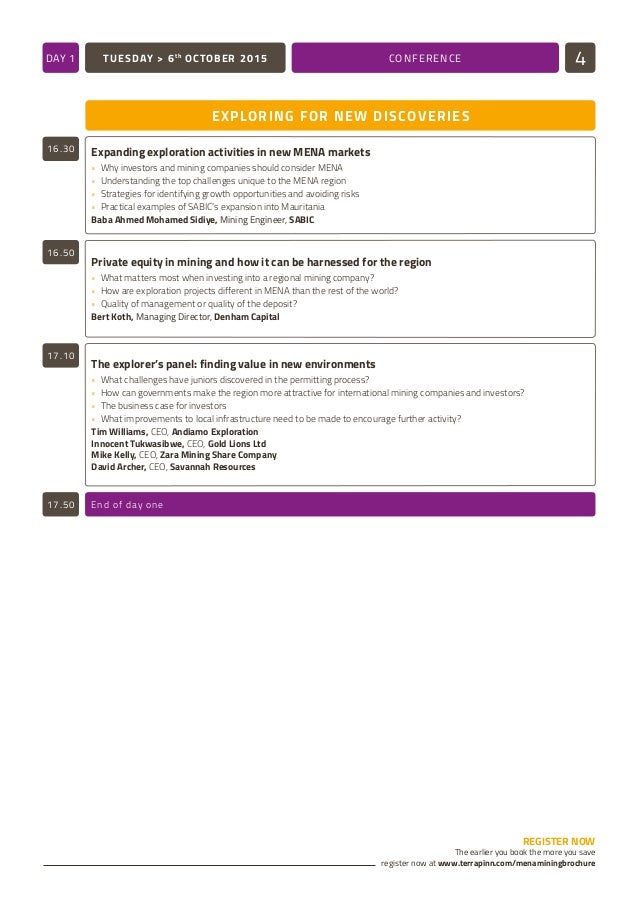 The Mena Mining Show 2015 Brochure