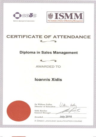 Diploma in Sales Management