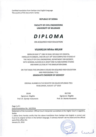 diploma translation