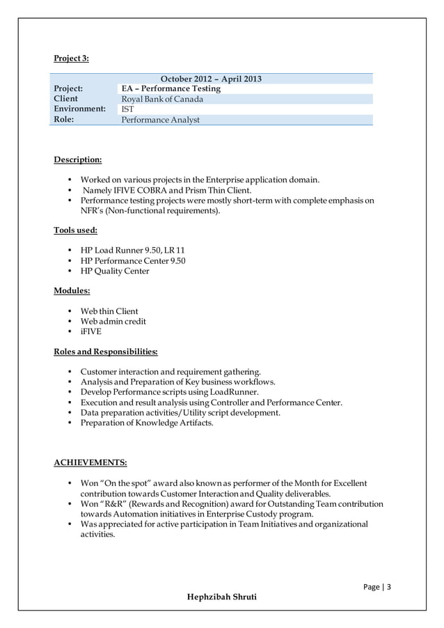 PROJECTS HANDLED | DOCX