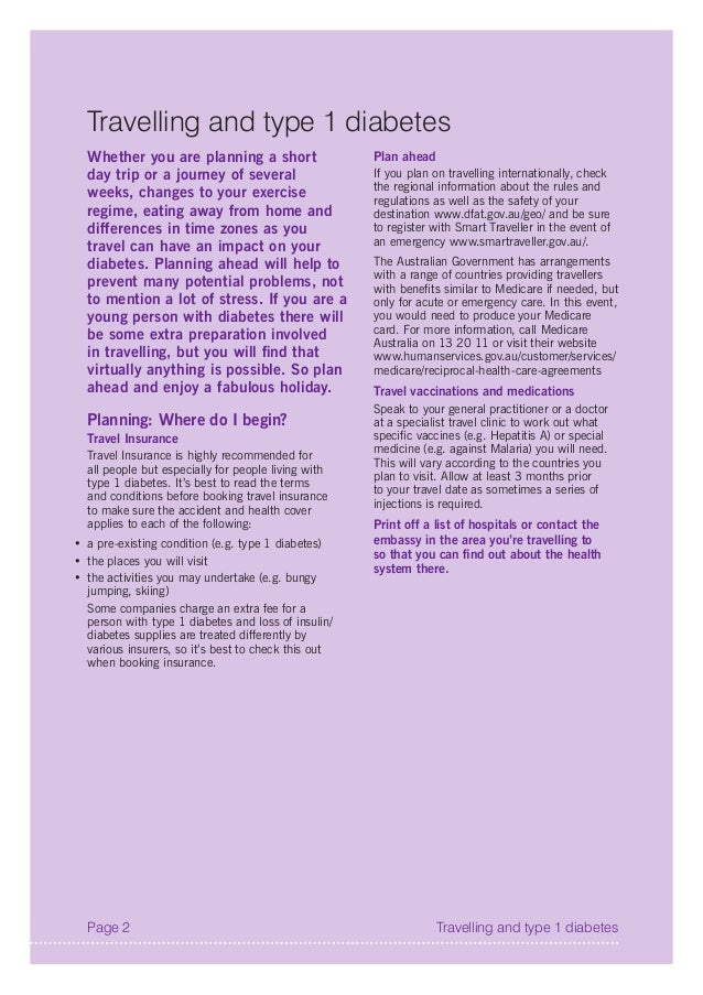 F5 ndss travelling and type1 diabetes