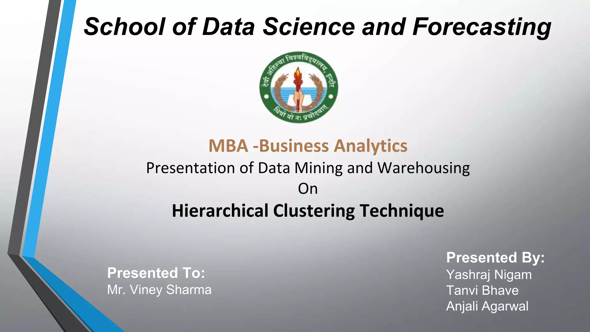 Hierarchical Clustering in Data Mining | PPTX | Computing | Technology ...