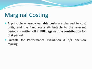 Marginal Performance Examples Performance Management - ACCA - F5 | PPTX