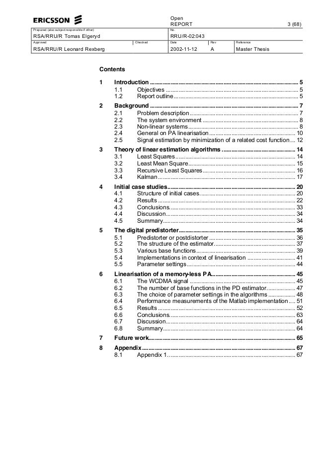 Master thesis examiner report