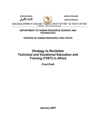 Strategies to revitalize TVET in Africa | PDF
