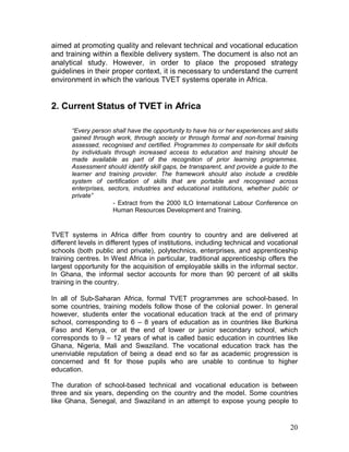 Strategies to revitalize TVET in Africa | PDF