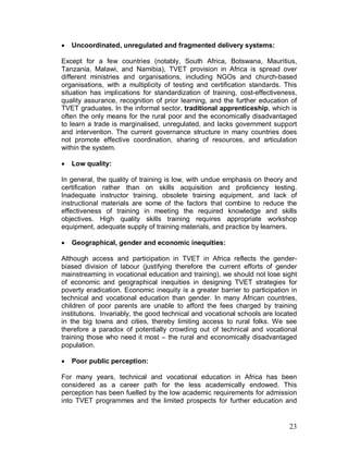 Strategies to revitalize TVET in Africa | PDF