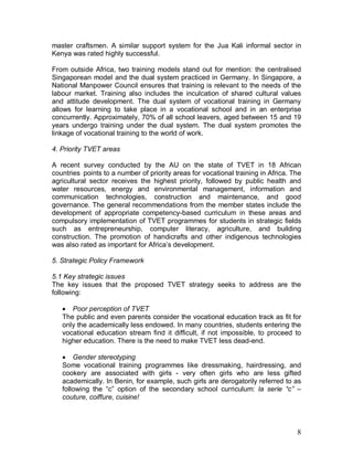 Strategies to revitalize TVET in Africa | PDF