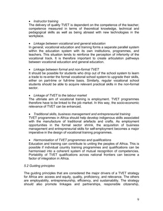 Strategies to revitalize TVET in Africa | PDF