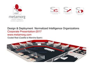 Design & Deployment Normalized Intelligence Organizations
Corporate Presentation-2017
www.metamorg.com
Ciudad Real (Castilla la Mancha-Spain)
 
