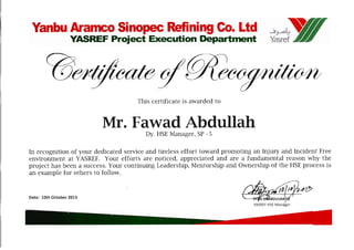 ARAMCO Recognition Certificate Fawad  (Yasref) (1)