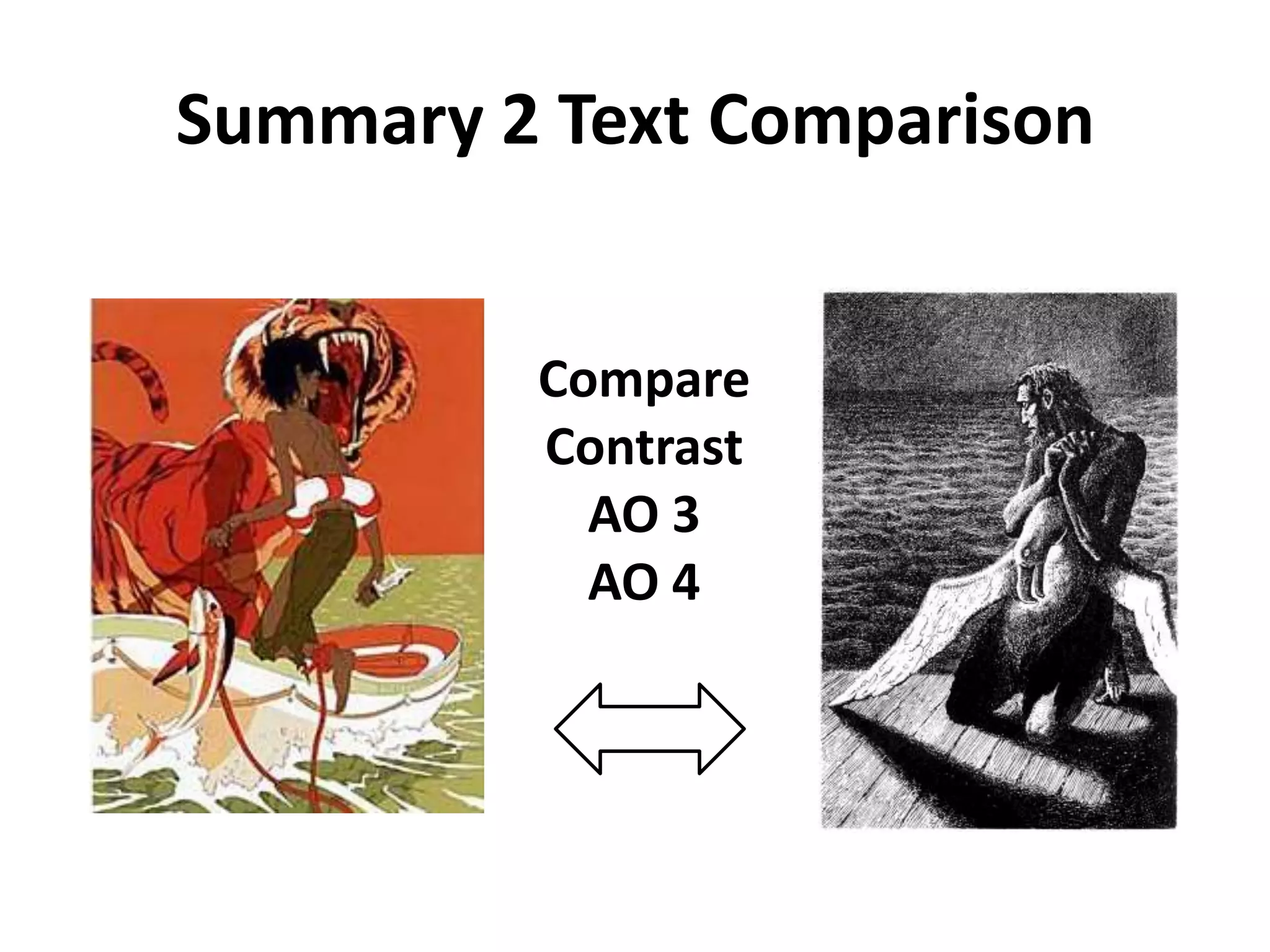 Summary 2 Text ComparisonCompareContrastAO 3AO 4