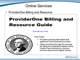 Providerone Resources School Based Services Medicaid 101 Training - FINAL Presentation | PPT