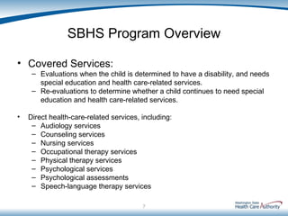 School Based Services Medicaid 101 Training - FINAL Presentation | PPT