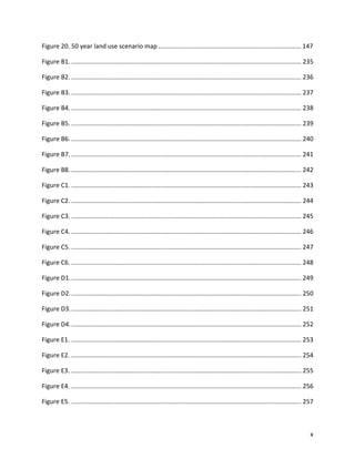 x
Figure 20. 50 year land use scenario map .................................................................................. 147
Figure B1. .................................................................................................................................... 235
Figure B2. .................................................................................................................................... 236
Figure B3. .................................................................................................................................... 237
Figure B4. .................................................................................................................................... 238
Figure B5. .................................................................................................................................... 239
Figure B6. .................................................................................................................................... 240
Figure B7. .................................................................................................................................... 241
Figure B8. .................................................................................................................................... 242
Figure C1. .................................................................................................................................... 243
Figure C2. .................................................................................................................................... 244
Figure C3. .................................................................................................................................... 245
Figure C4. .................................................................................................................................... 246
Figure C5. .................................................................................................................................... 247
Figure C6. .................................................................................................................................... 248
Figure D1..................................................................................................................................... 249
Figure D2..................................................................................................................................... 250
Figure D3..................................................................................................................................... 251
Figure D4..................................................................................................................................... 252
Figure E1. .................................................................................................................................... 253
Figure E2. .................................................................................................................................... 254
Figure E3. .................................................................................................................................... 255
Figure E4. .................................................................................................................................... 256
Figure E5. .................................................................................................................................... 257
 