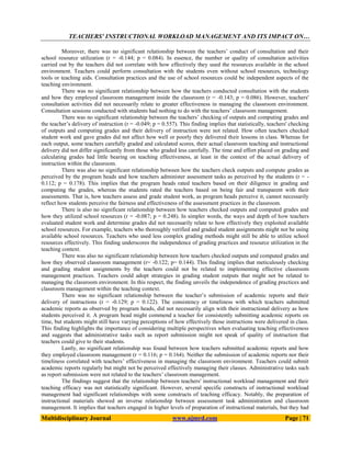 Teachers' Instructional Workload Management and Its Impact on Teaching ...