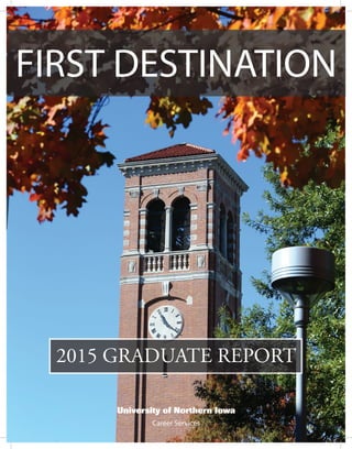 2015 GRADUATE REPORT
University of Northern Iowa
FIRST DESTINATION
Career Services
 