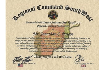 US & UK Military Commendation