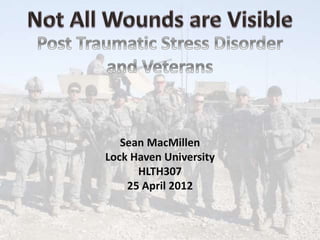 Sean MacMillen
Lock Haven University
HLTH307
25 April 2012
 
