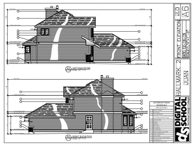 A6 Hallmark Left Right Elevations