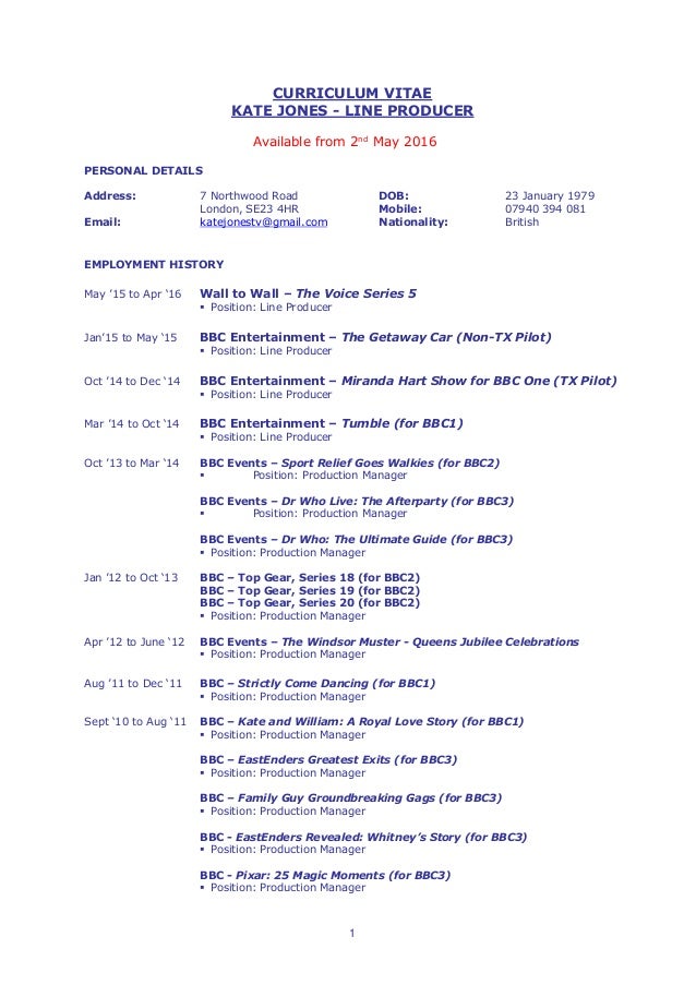 Kate Jones Cv 16