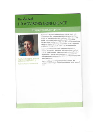 HR Advisors Conference Oct 16