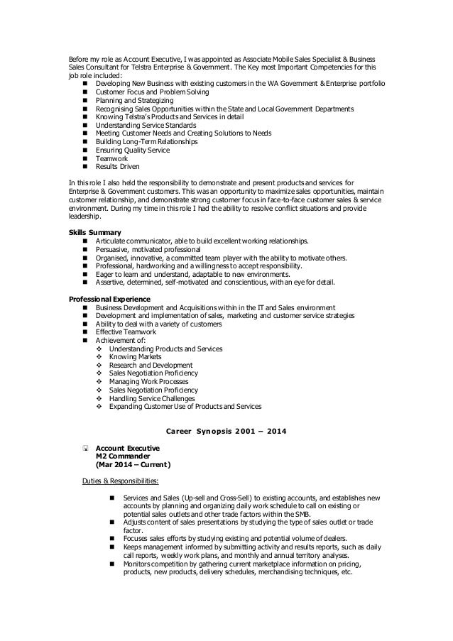 resume with kpi sample