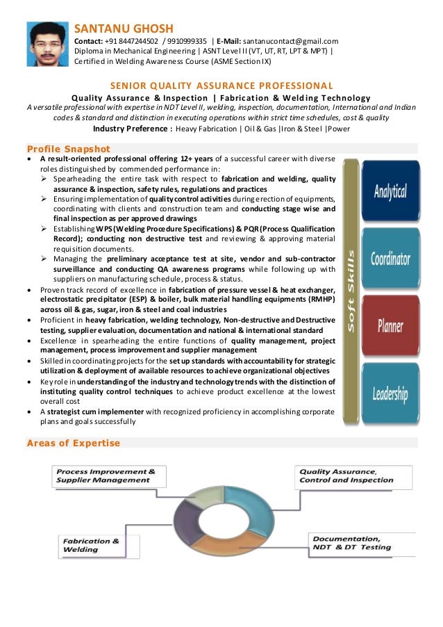 resume santanu ghosh 2016 resume for welding