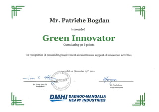 Green Innovator - Award 2011