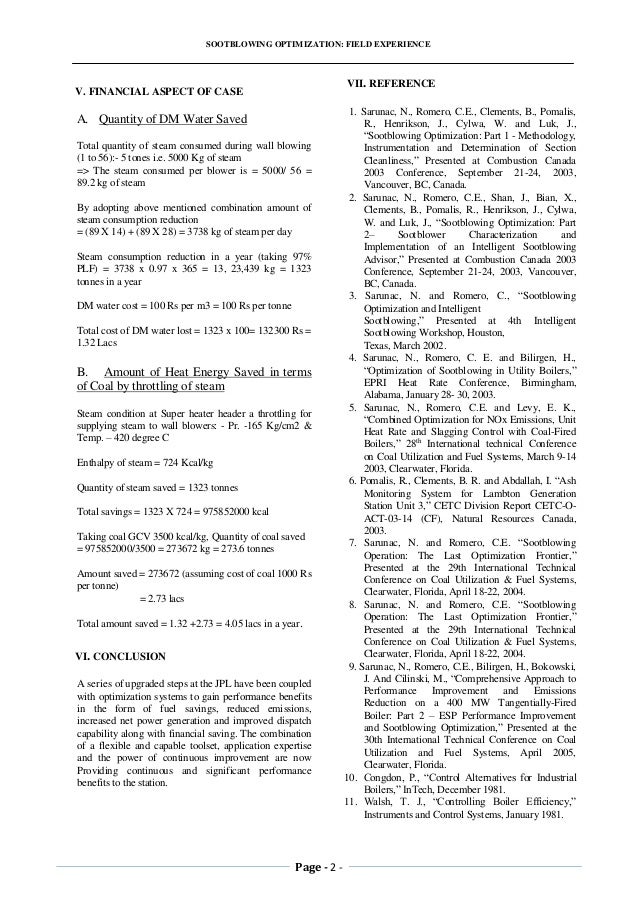 2 paper on soot blowing optimization field experience dd form 2556
