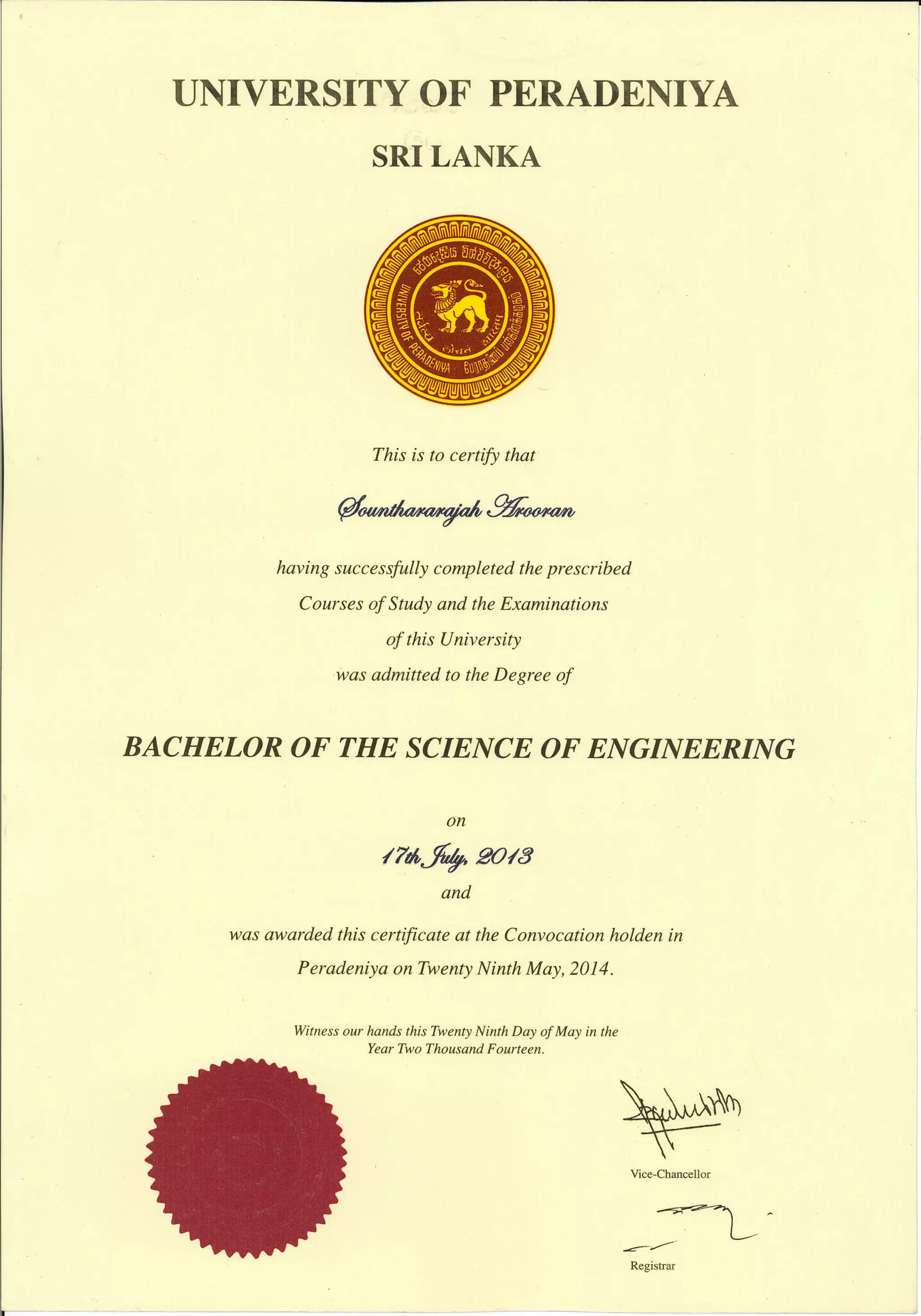 Degree Certificate | PDF