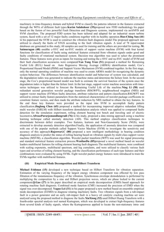 Condition Monitoring of Rotating Equipment Considering the Cause and ...