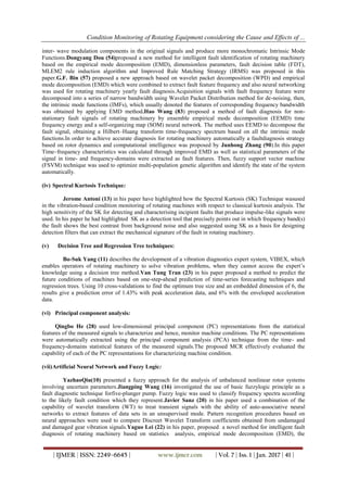 Condition Monitoring of Rotating Equipment Considering the Cause and ...