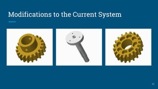 Modifications to the Current System
11
 