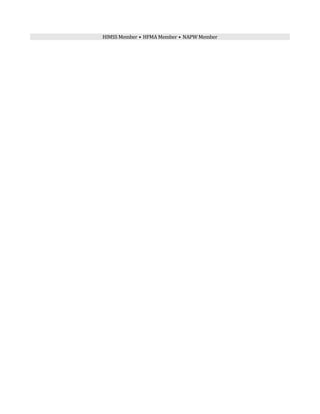 HIMSS Member • HFMA Member • NAPW Member
 