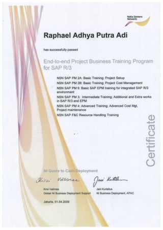 SAP P20 Certificate | PDF