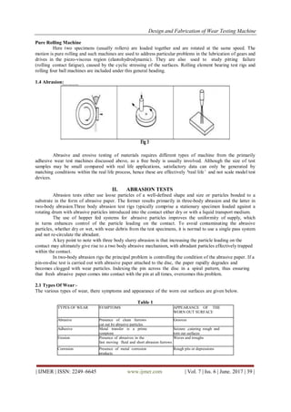 Design and Fabrication of wear Testing Machine | PDF